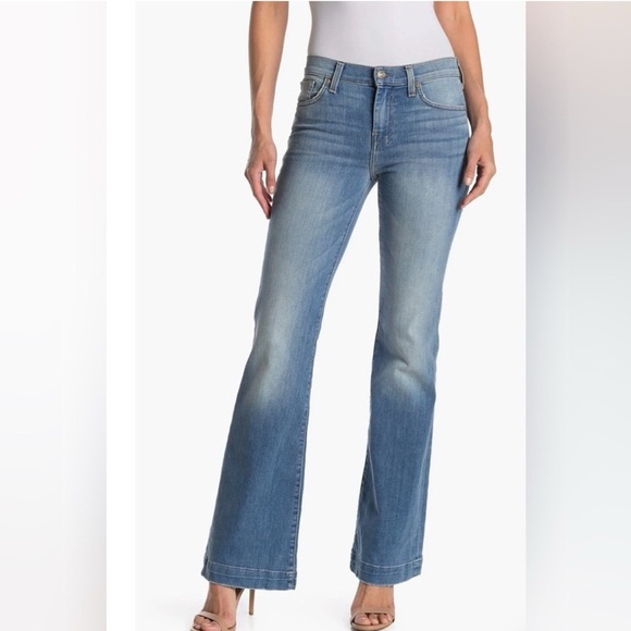 7 For All Mankind Dojo Original Trouser Jeans Ibiza Wash Size 27 NWT - Picture 1 of 5